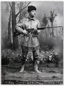 Theodore Roosevelt, Amerikaanse soldaat en politicus, ca. 1898