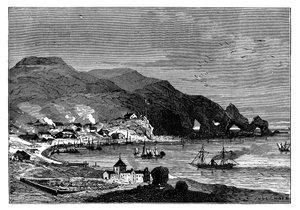 Thorshavn, de hoofdstad van de Faeröer, ca. 1890 door Unbekannt