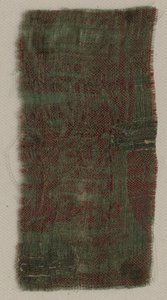 Drie fragmenten van Italiaanse gotische zijde, 1300s door Unbekannt