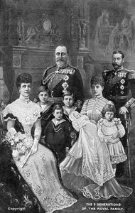 Drie generaties van de Britse koninklijke familie