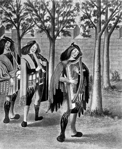 Drie minstrelen, c1480, 1910