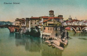 Tiberina-eiland, ca. 1900 door Unbekannt