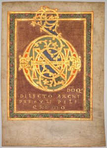 Titelpagina van Abt Bernos Tonarius: Initiaal D[omino], ca. 1030