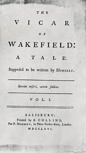 Titelpagina van The Vicar of Wakefield, 1766 door Unbekannt