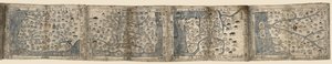 Titel van omslag. Bladeren zijn aan elkaar bevestigd en gevouwen in harmonicastijl. Klein label geplakt op de achterkant van de Hamgyŏng-do kaart: Bunkŏdŏ Shoten. Ook beschikbaar via de website van de Library of Congress als rasterafbeelding. Acquisitiecon door Unbekannt