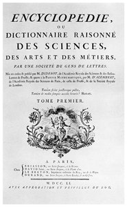 Titelpagina van Denis Diderots Encyclopedie, 1751 1956
