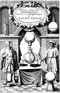 Titelpagina van Experimenta Nova, ut vocant, Magdeburgica, de vacuo Spatio, Amsterdam, 1672 door Unbekannt