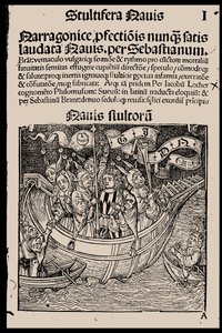 Titelpagina van het boek Narrenschip door Sebastian Brant door Unbekannt