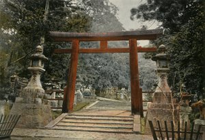Tori bij een Shinto-tempel, 1900 door Unbekannt
