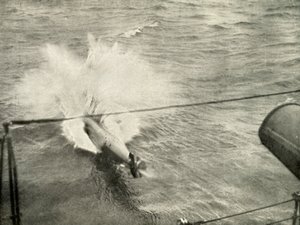 Torpedo die het water ingaat, 1919