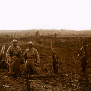 Naar La Malmaison, Noord-Frankrijk, ca. 1914-1918