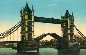 Tower Bridge, Londen, ca. 1910 door Unbekannt