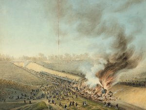 Treinongeluk bij Bellevue in 1842 door Unbekannt