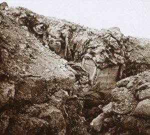 Loopgraven, Champagne, Noord-Frankrijk, ca. 1914-ca. 1918