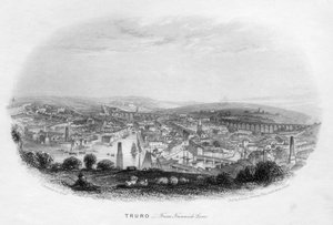 Truro, vanaf Trennick Lane, 1860