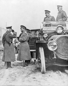 Tsaar Nicolaas II bezoekt het Russische front, mei 1915