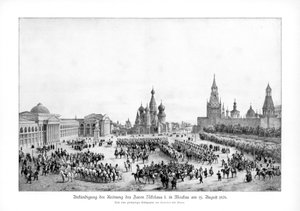 Tsaar Nicolaas I van Rusland in Moskou, 19 augustus 1826 1900 door Unbekannt