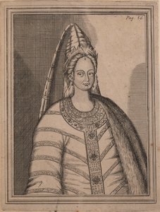 Tsarina Irina Godunova 1557-1603, de vrouw van Tsaar Feodor I van Rusland door Unbekannt