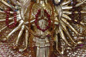Tu An Boeddhistische tempel. Quan Am bodhisattva van mededogen of godin van Barmhartigheid, Saint-Pierre-en-Faucigny, Frankrijk