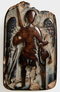 Twee-zijdige Hanger met de Aartsengel Michaël en Daniël in de Leeuwenkuil, Byzantijns
