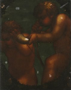 Twee Putti, 1700s door Unbekannt