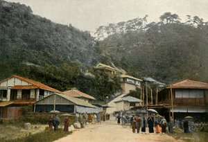 Een Weg in Nunobiki, nabij Kobe, 1900 door Unbekannt