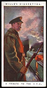Verenigd Koninkrijk: Een van een serie van vierentwintig sigarettenkaartjes uitgegeven in 1917 door de Imperial Tobacco Company als eerbetoon aan de oorlogsinspanningen van de militaire en civiele krachten