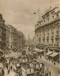 Bovenste deel van Regent Street, het paradijs van Londense shoppers door Unbekannt