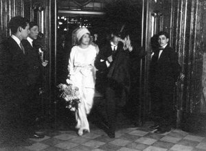 Vaslav Nijinsky en Romola de Pulszky op hun trouwdag in Buenos Aires op 10 september 1913