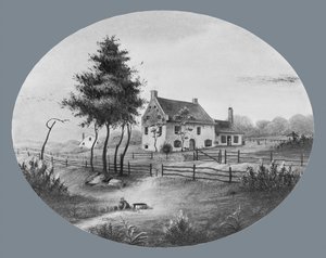 Vechte House in Gowannus, Brooklyn, New York, 1865 door Unbekannt
