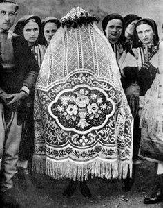 Gesluierde bruid, Zuid-Servië, 1936