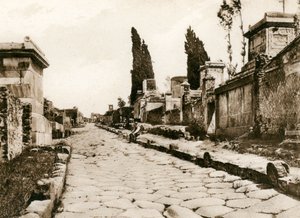 Via delle Tombe, Pompeii, Italië, ca. 1900s