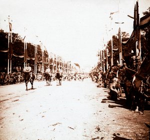 Overwinningsparade, Parijs, Frankrijk, ca. 1918-ca. 1919