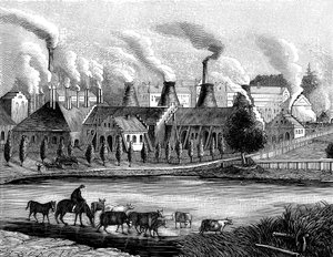 Uitzicht vanaf de Huta Laury in 1840 door Unbekannt