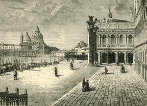 Uitzicht in Venetië: De Molo, 1890 door Unbekannt