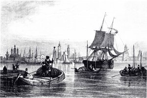 Uitzicht op Arkhangelsk, 1835