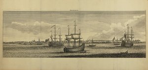 Uitzicht op Arkhangelsk, ca. 1770 door Unbekannt