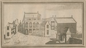 Uitzicht op Minster Lovel Priory in het graafschap Oxford, 1784 door Unbekannt