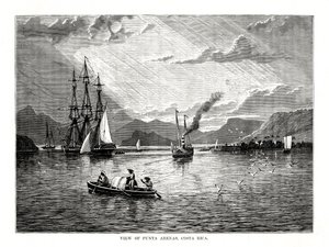 Uitzicht op Punta Arenas, Costa Rica, 1877 door Unbekannt
