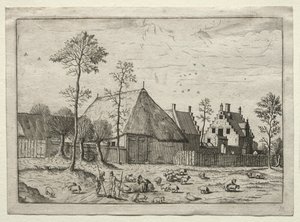 Uitzicht op Dorpen in Brabant en Kempen: Herders met Kudde, c. 1559 door Unbekannt