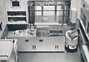 Keukenontwerp door H.M.V. Huishoudelijke Apparaten, 1938