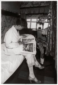 Zicht op een passagierscabine aan boord van Zeppelin LZ 127 Graf Zeppelin, 1933 door Unbekannt