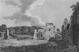 Zicht op een deel van de ruïnes van de abdij van St. Agatha: nabij Eastby, Yorkshire, 1791