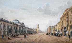 Uitzicht op de Nevsky Prospekt in Sint-Petersburg