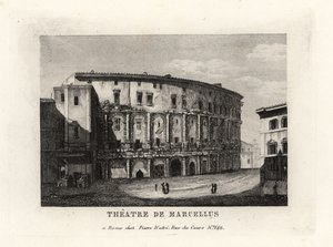 Uitzicht op het Theater van Marcellus, Rome door Unbekannt