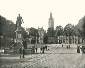 Uitzicht op het Vyverbergplein, Den Haag, Nederland door Unbekannt