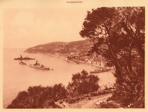 Uitzicht op de stad en de rede, Villefranche door Unbekannt