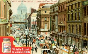 Zichten van hoofdsteden: Fleet Street, Londen, ca. 1900 door Unbekannt
