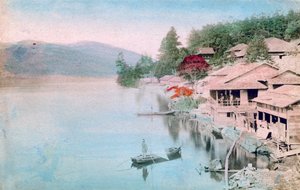 Dorp bij water, Japan