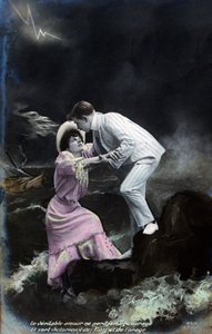Vintage Franse ansichtkaart, ca. 1900